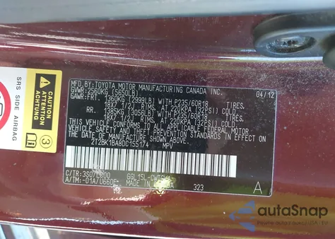 2013 Lexus Rx 350 from USA, damaged, VIN 2T2BK1BA8DC155174